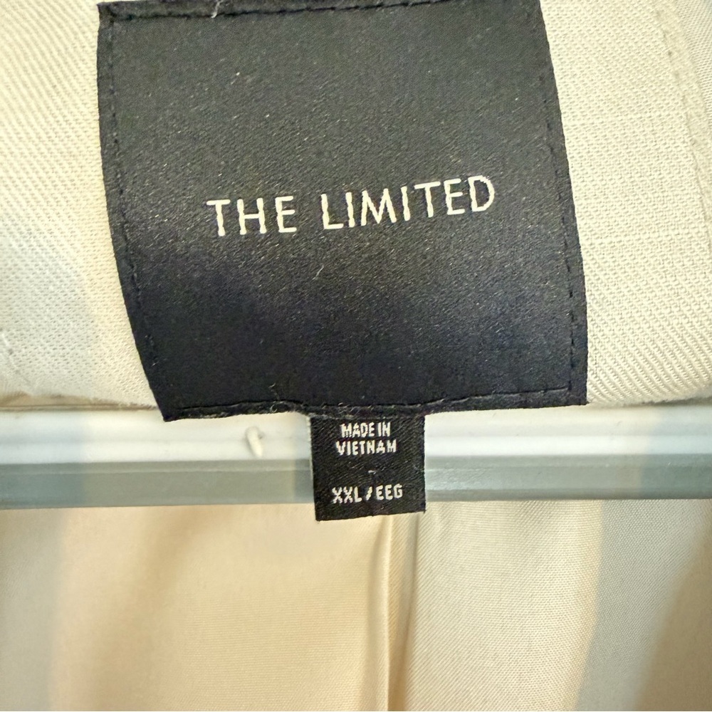 The Limited Linen Blend Blazer XXL Beige Ruched Sleeve - Picture 2 of 10